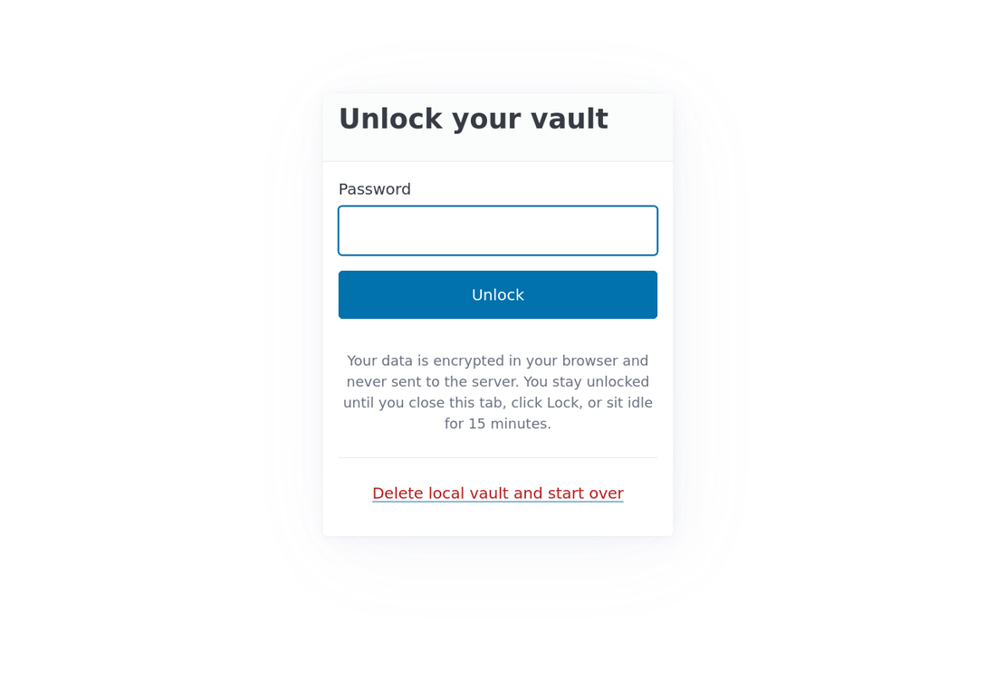 The unlock screen